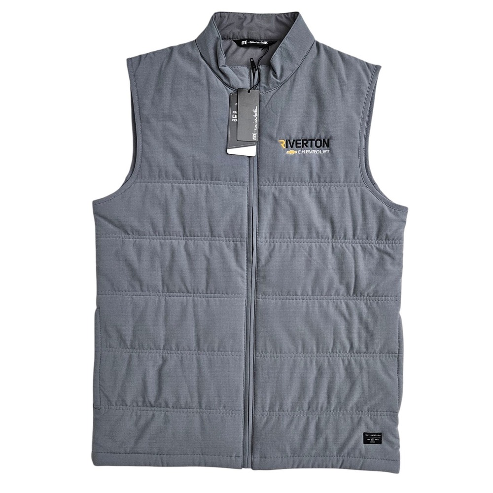 Travis‎ Mathew Golf (Mens Medium) Cold Bay Quilted Puffer Vest Gray Ripstop New